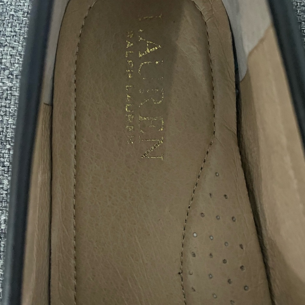 Lauren Ralph Lauren Tan and Black Loafers